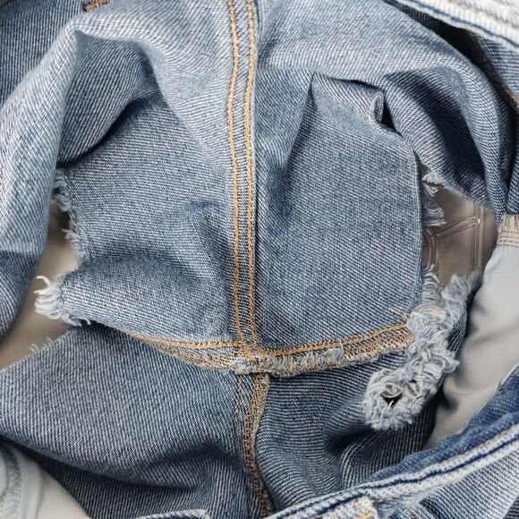 Time & Tru Size 12 Women's High Rise Distressed Denim Jean Shorts Stretch - Picture 7 of 7